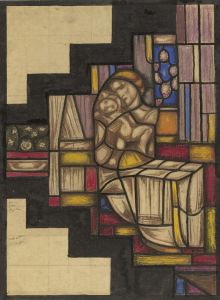 Ontwerp voor raam in het Nederlands Paviljoen op de tentoonstelling Arts Décoratifs te Parijs, 1925