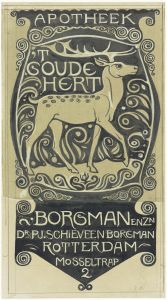 Vignet Apotheek ‘t Goude Hert, Rotterdam
