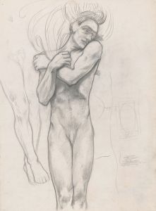 Figuurstudie voor de affiche Lucifer van Vondel