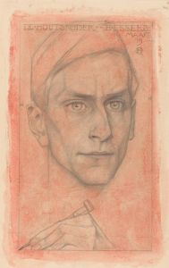 Portret van de houtsnijder B. Essers