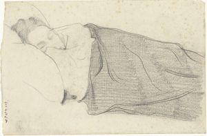 Vrouw van Richard Roland Holst in bed