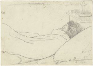 Vrouw van Richard Roland Holst in bed