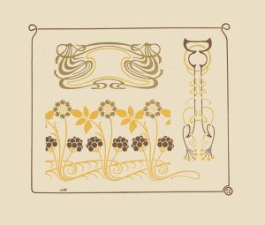 Abstract design based on berries and arabesques