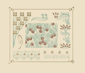 Abstract design based on berries and flower buds