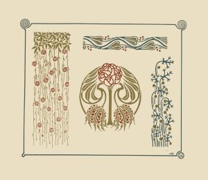 Abstract design based on flowers and berries