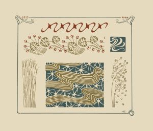 Abstract design based on grasses and leaves
