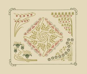 Abstract design based on small leaf shapes.