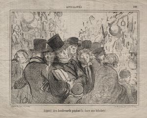 View of boulevards during a market for trinkets