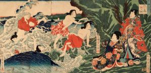 A Modern Prince Genji at Chigogafuchi, Enoshima
