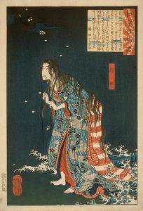 Kiyohime, Emerging from the Hidaka River, Turning into a Serpent