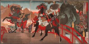 Zhang Fei on the Long Sloped Bridge Turning Away One Million Wei Troops with a Powerful Stare
