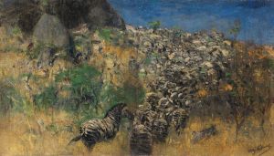 Fliehende Zebraherde, Zwischen