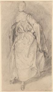 Study of a Woman Holding a Shawl
