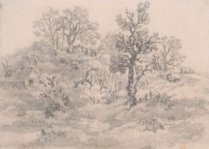 Wooded Landscape with Cottage, Cowherd, and Cow