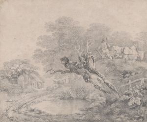Landscape with a Decayed Willow over a Pool