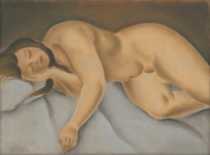 Lying female nude