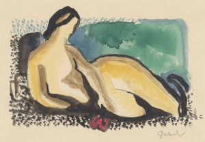 Lying nude