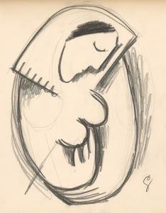 Study of a woman with a bowed head
