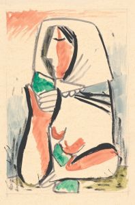 Woman in a scarf