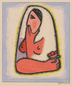 Woman with flower