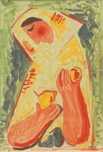 Woman with fruits