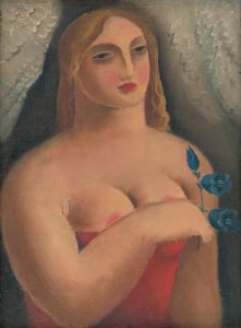 Woman With Bellflowers