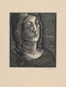 Head of a Woman with Long Braids