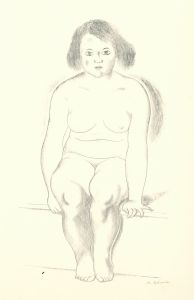 Sediace dievča