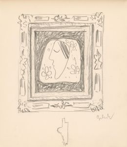 The Head of a Woman in a Decorative Frame