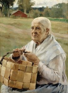Old Woman With A Chip Basket
