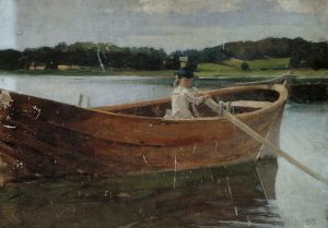 The Artist’s Sister Berta In A Rowing Boat, Study