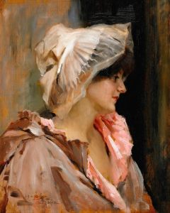 Parisian lady in a Peignoir