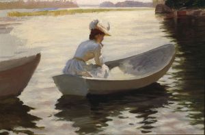 Woman in a boat