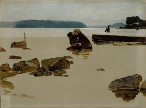 Open Sea off Haikko, study for Boys Playing on the Shore