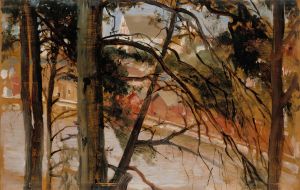 Study for Porvoo from Näsinmäki Hill