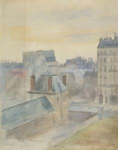 View of the artist’s studio in Paris