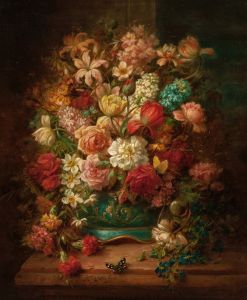 Still Life with Flowers and Butterflies