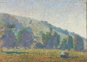 Two Breton women in a meadow