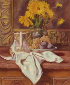 Nature morte aux figues et soleils