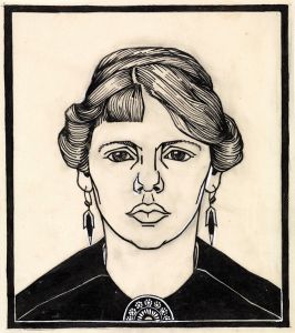 Portret van een vrouw, van voren