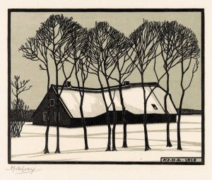 Boerderij in de sneeuw