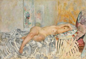 Nu Allongé Au Coussin Espagnol