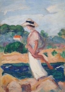 Portrait d’Irène dans un paysage