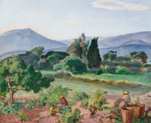 Vendanges dans la vallée du Faron