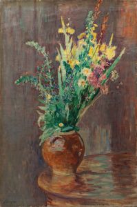 Gerbe de fleurs dans un pot