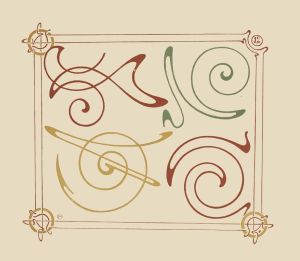 Abstract design based on arabesques.