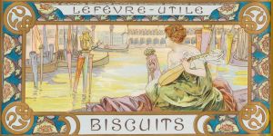Design for a box of Lefèvre-Utile biscuits
