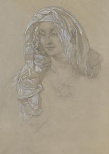 Woman With Headscarf And Star Medallion