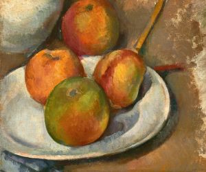 Quatre pommes et un couteau