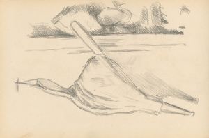 Bellows in Front of a Fireplace